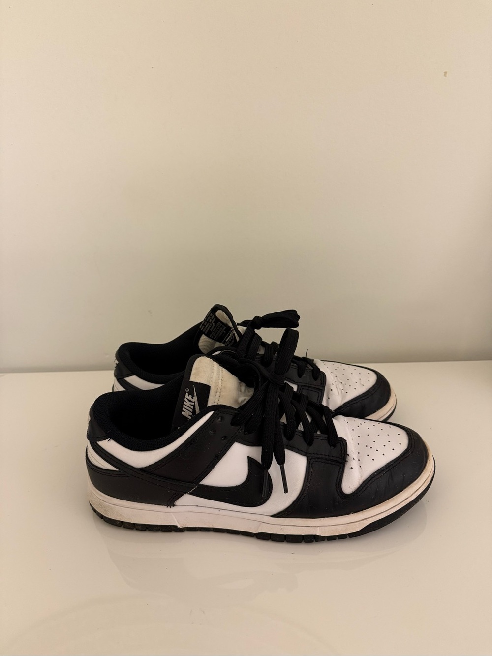 Nike Black and White Low-Top Swoosh Sneakers